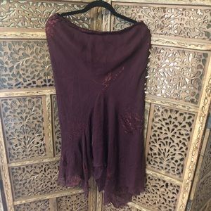 🔥 Medium Sunny Leigh Marion eggplant layered skirt flower embroidery